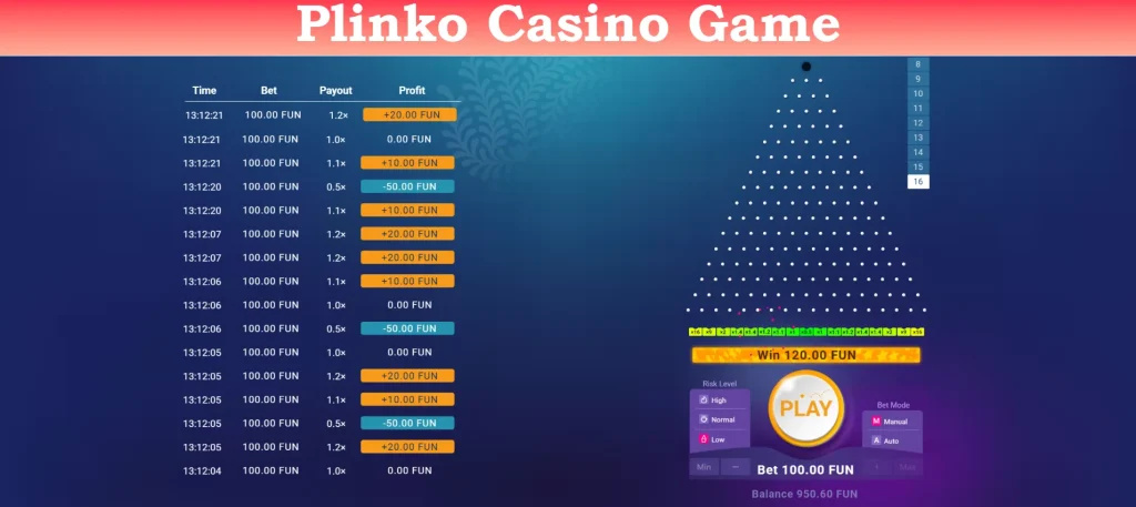 plinko casino game