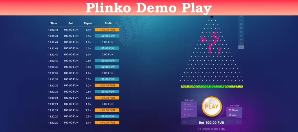 plinko demo play
