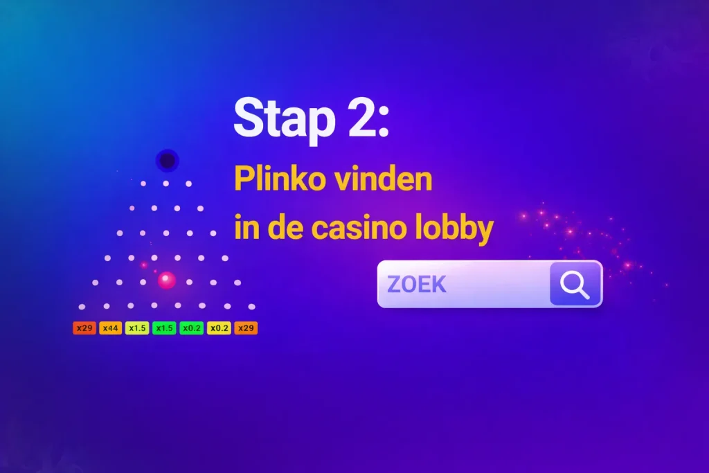Plinko vinden in de casino lobby