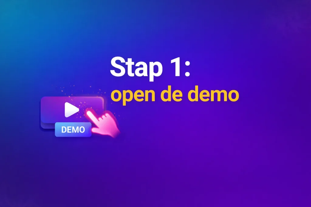 stap 1 open de demo